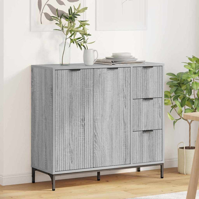 Bufet cu sertar sonoma gri 89.5 x 33 x 82 cm Lemn compozit - WALTI WALTI