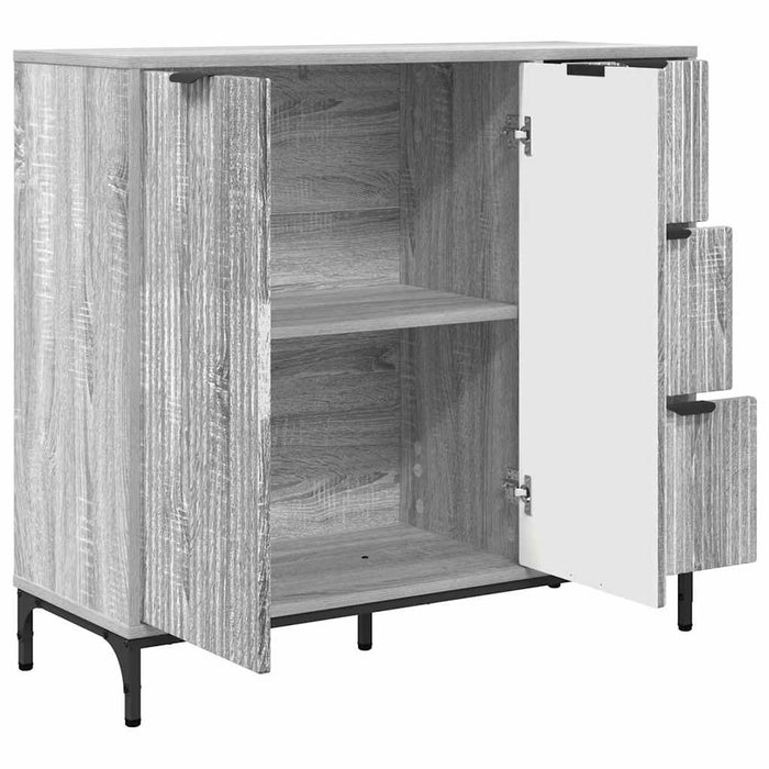 Bufet cu sertar sonoma gri 89.5 x 33 x 82 cm Lemn compozit - WALTI WALTI