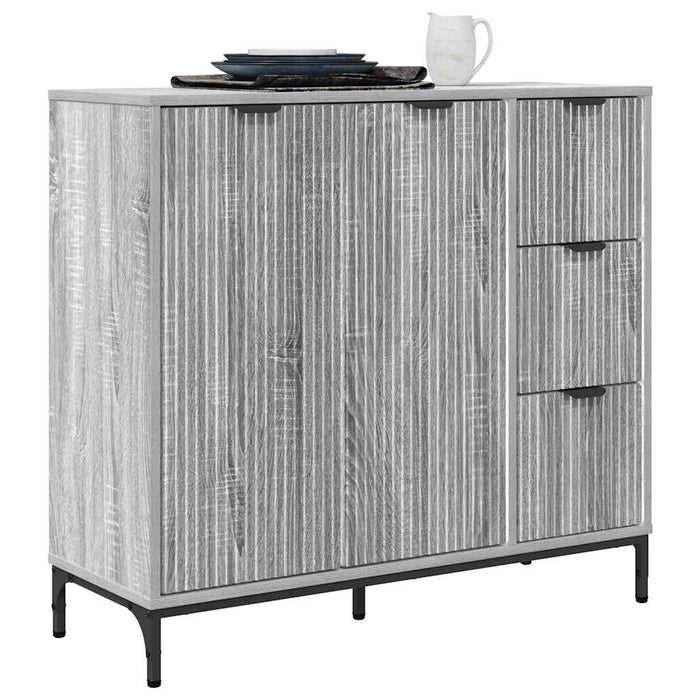 Bufet cu sertar sonoma gri 89.5 x 33 x 82 cm Lemn compozit - WALTI WALTI