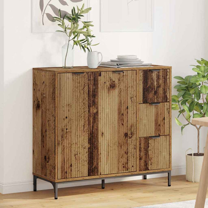 Bufet cu sertar Lemn vechi 89.5 x 33 x 82 cm Lemn compozit - WALTI WALTI