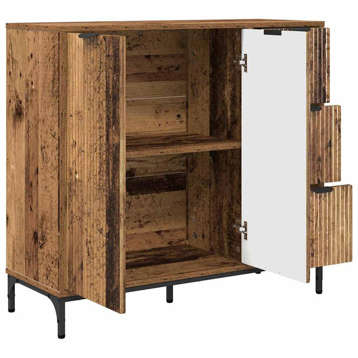 Bufet cu sertar Lemn vechi 89.5 x 33 x 82 cm Lemn compozit - WALTI WALTI
