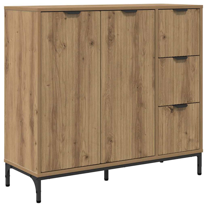 Bufet Stejar Artizanal 89,5 x 33 x 82 cm Lemn compozit WALTI