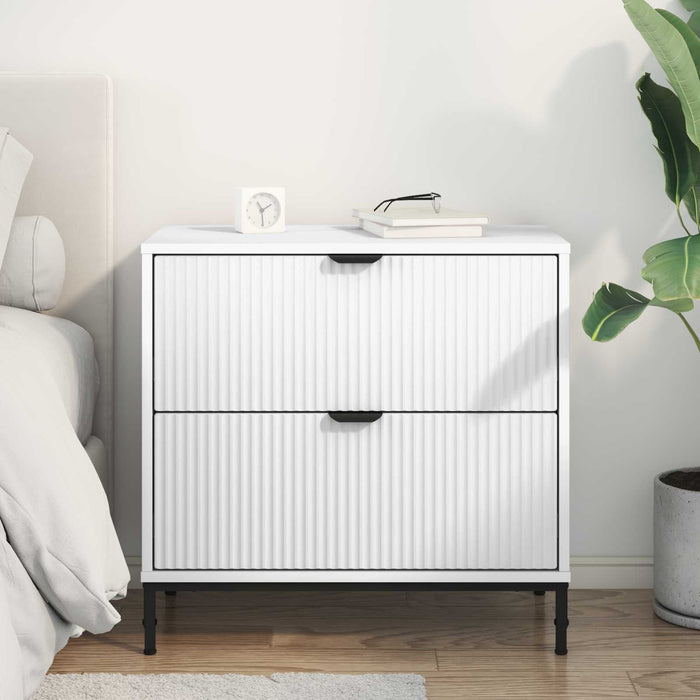 Noptieră cu sertar Alb 63.5 x 36 x 61 cm Lemn compozit - WALTI WALTI