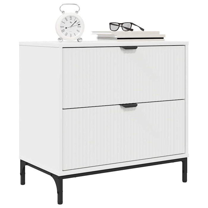 Noptieră cu sertar Alb 63.5 x 36 x 61 cm Lemn compozit - WALTI WALTI