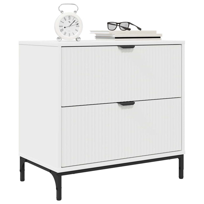 Noptieră cu sertar Alb 63.5 x 36 x 61 cm Lemn compozit - WALTI WALTI
