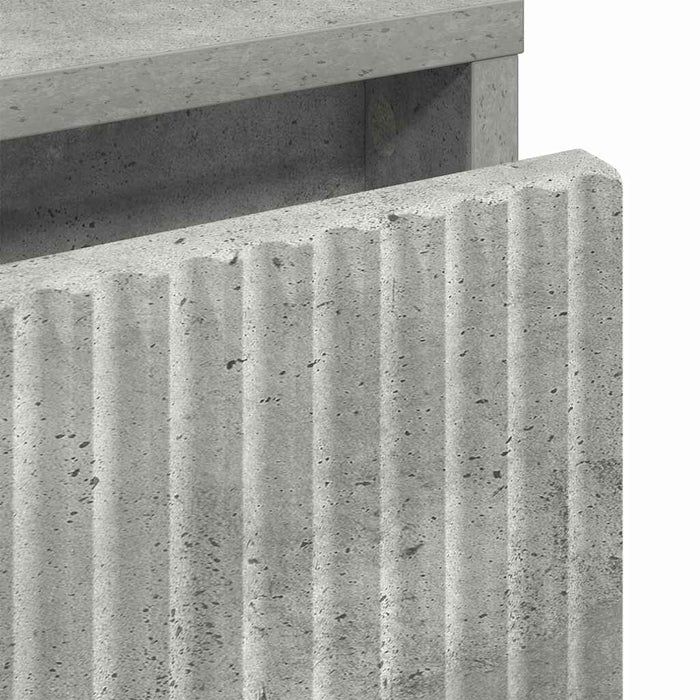 Noptieră cu sertar Gri beton 63.5 x 36 x 61 cm Lemn compozit - WALTI WALTI
