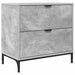 Noptieră cu sertar Gri beton 63.5 x 36 x 61 cm Lemn compozit - WALTI WALTI