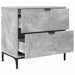 Noptieră cu sertar Gri beton 63.5 x 36 x 61 cm Lemn compozit - WALTI WALTI