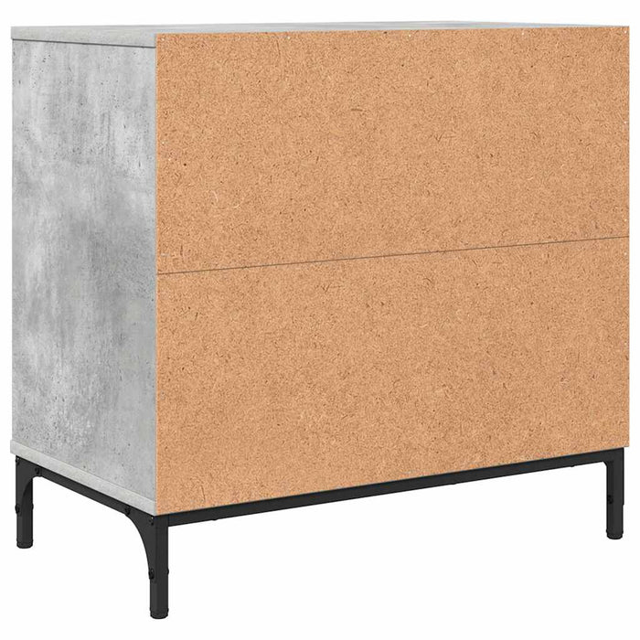 Noptieră cu sertar Gri beton 63.5 x 36 x 61 cm Lemn compozit - WALTI WALTI