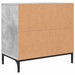 Noptieră cu sertar Gri beton 63.5 x 36 x 61 cm Lemn compozit - WALTI WALTI