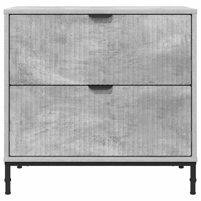 Noptieră cu sertar Gri beton 63.5 x 36 x 61 cm Lemn compozit - WALTI WALTI