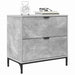 Noptieră cu sertar Gri beton 63.5 x 36 x 61 cm Lemn compozit - WALTI WALTI
