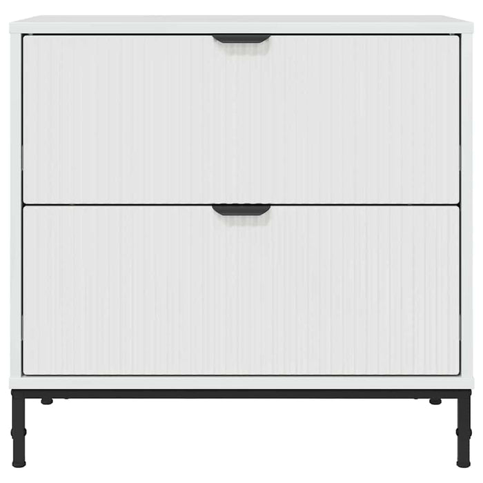 Noptieră Alb foarte lucios 63.5 x 36 x 61 cm Lemn compozit - WALTI WALTI