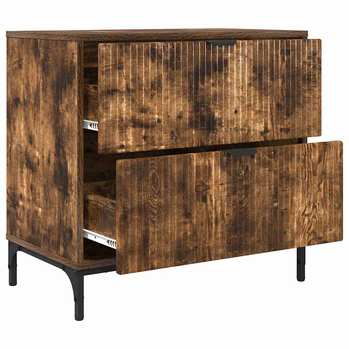Noptieră Stejar afumat 63.5 x 36 x 61 cm Lemn compozit - WALTI WALTI
