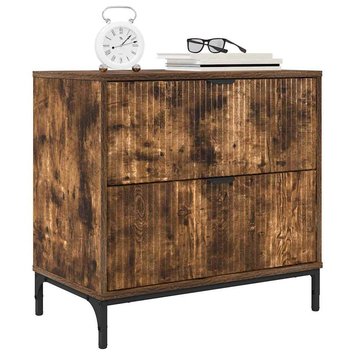 Noptieră Stejar afumat 63.5 x 36 x 61 cm Lemn compozit - WALTI WALTI