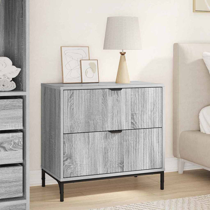 Noptieră cu sertar sonoma gri 63.5 x 36 x 61 cm Lemn compozit - WALTI WALTI