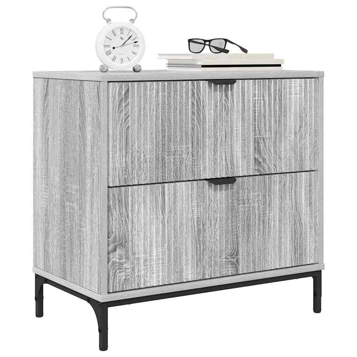 Noptieră cu sertar sonoma gri 63.5 x 36 x 61 cm Lemn compozit - WALTI WALTI