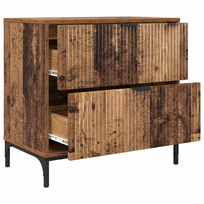 Noptieră cu sertar Lemn vechi 63.5 x 36 x 61 cm Lemn compozit - WALTI WALTI