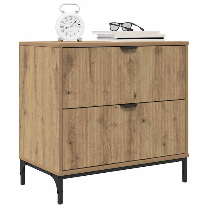 Noptieră stejar artizanal 63.5 x 36 x 61 cm Lemn compozit - WALTI WALTI