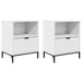 Mese de noptieră 2 pcs Alb 49 x 36 x 61 cm Lemn compozit - WALTI WALTI