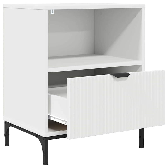 Mese de noptieră 2 pcs Alb 49 x 36 x 61 cm Lemn compozit - WALTI WALTI