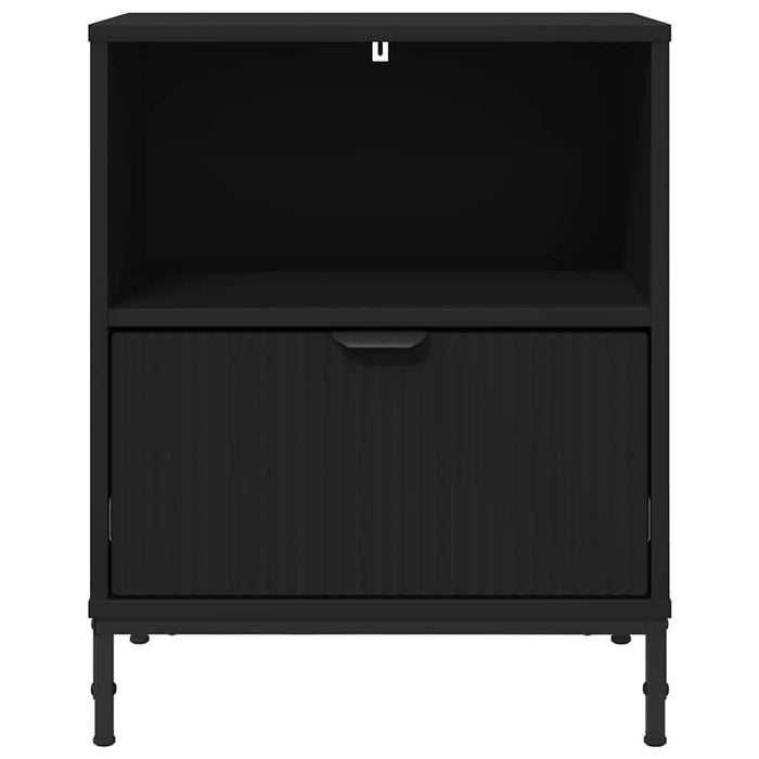 Mese de noptieră 2 pcs Negru 49 x 36 x 61 cm Lemn compozit - WALTI WALTI