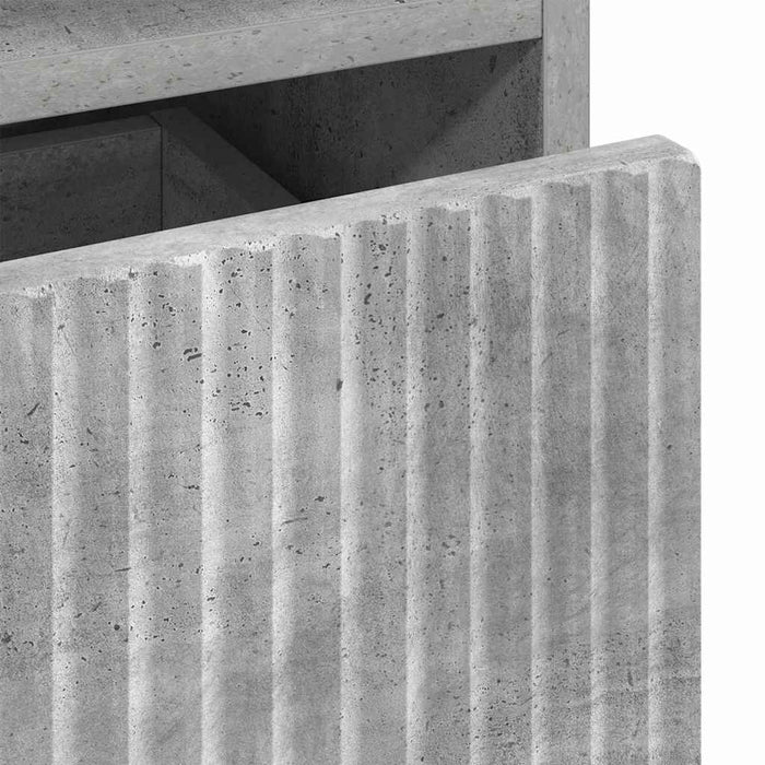 Mese de noptieră 2 pcs Gri beton 49 x 36 x 61 cm Lemn compozit - WALTI WALTI