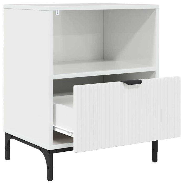 Mese de noptieră 2 pcs Alb foarte lucios 49 x 36 x 61 cm - WALTI WALTI