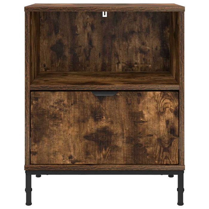 Mese de noptieră cu sertar 2 pcs Stejar afumat 49 x 36 x 61 cm - WALTI WALTI