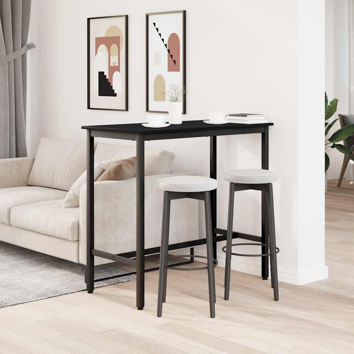 masă Stejar Negru 100 x 50 x 90,5 cm Lemn ingineresc și oțel - WALTI WALTI