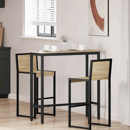 masă Stejar Sonoma 100 x 40 x 100,5 cm Lemn ingineresc și oțel - WALTI WALTI
