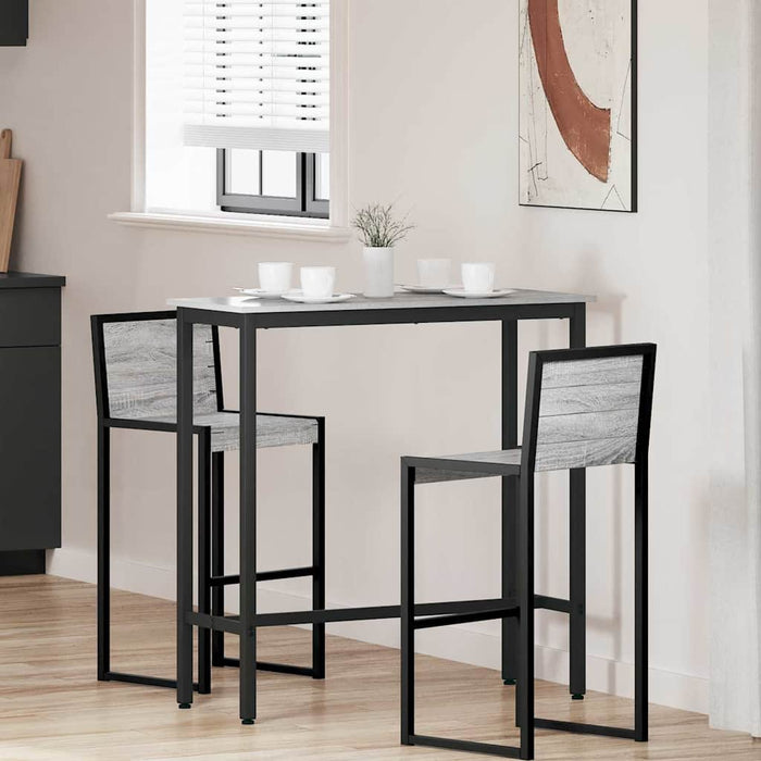 masă Gri Sonoma 100 x 40 x 100,5 cm Lemn ingineresc și oțel - WALTI WALTI