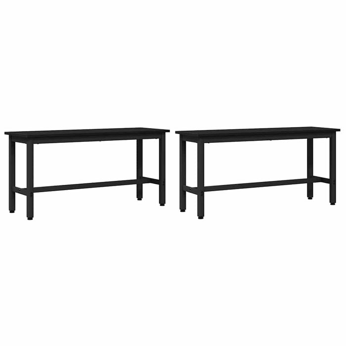 Bancă de Dining 2 pcs Stejar Negru 100 x 32,5 x 48,5 cm - WALTI WALTI