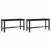 Bancă de Dining 2 pcs Stejar Negru 100 x 32,5 x 48,5 cm - WALTI WALTI