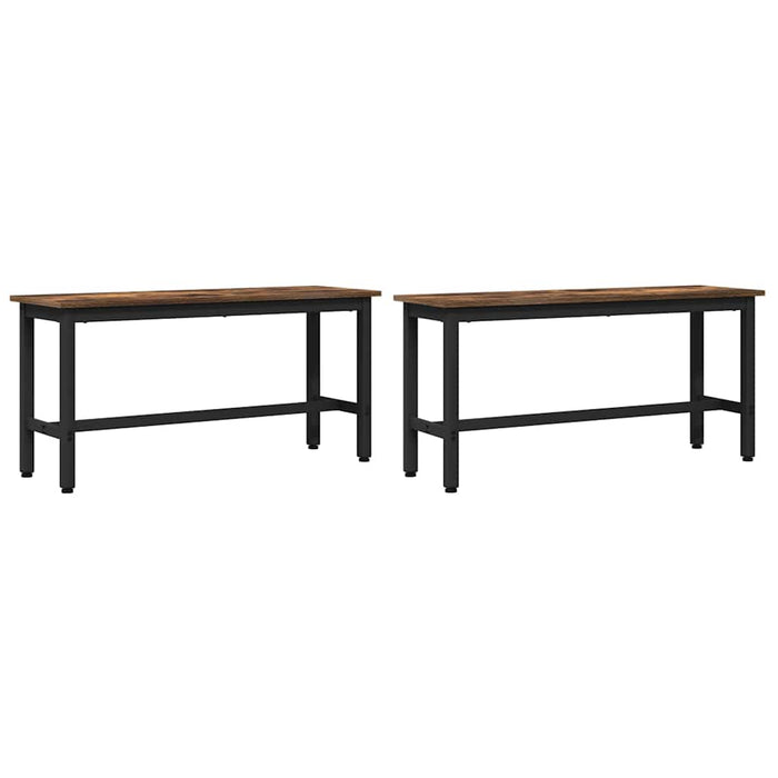 Bancă de Dining 2 pcs Stejar fumuriu 100 x 32,5 x 48,5 cm - WALTI WALTI