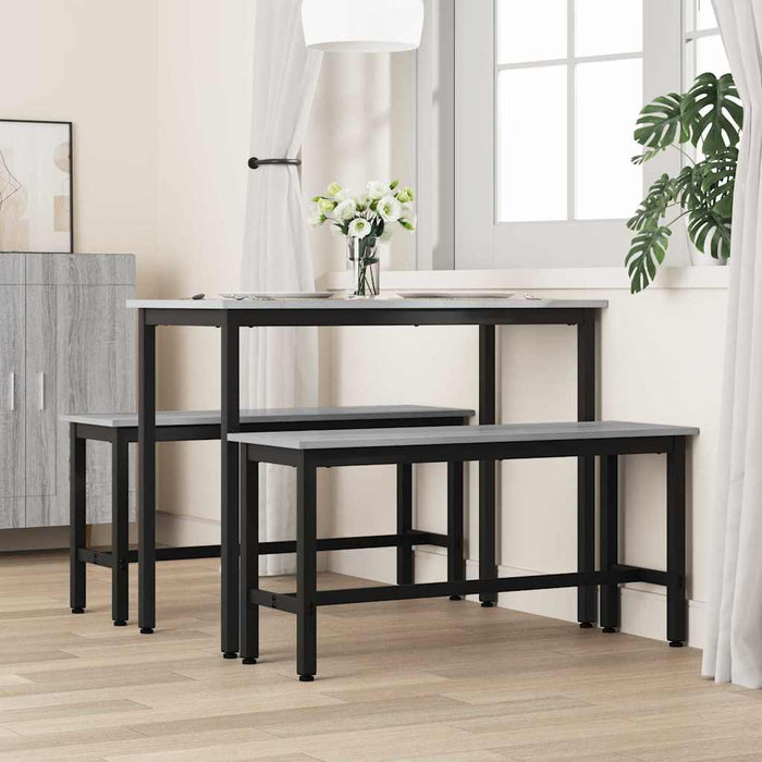 Bancă de Dining 2 pcs Gri Sonoma 100 x 32,5 x 48,5 cm - WALTI WALTI