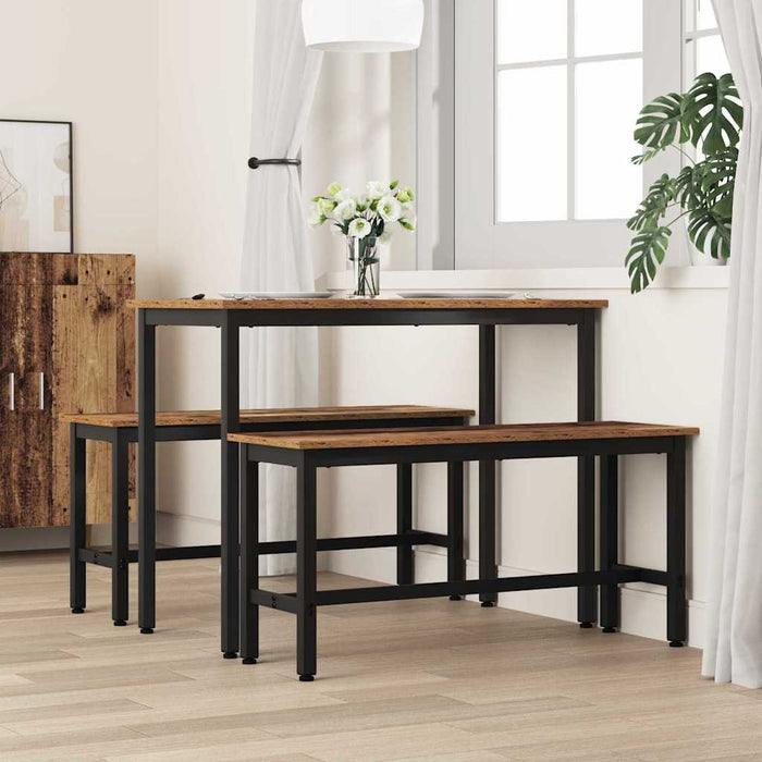 Bancă de Dining 2 pcs Lemn vechi 100 x 32,5 x 48,5 cm - WALTI WALTI