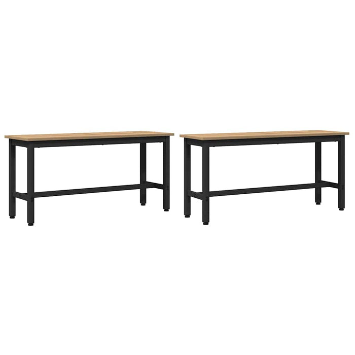 Bancă de Dining 2 pcs Stejar Artizanal 100 x 32,5 x 48,5 cm - WALTI WALTI
