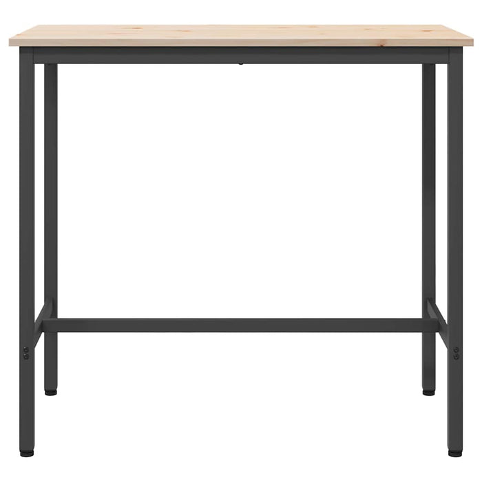 masă natural 100 x 50 x 91 cm Lemn ingineresc și oțel - WALTI WALTI