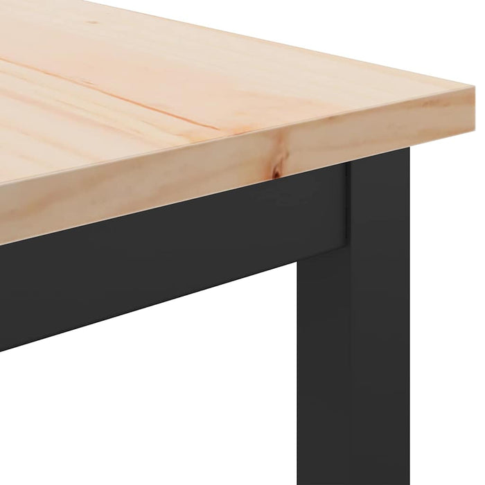 masă natural 100 x 40 x 101 cm Lemn ingineresc și oțel - WALTI WALTI