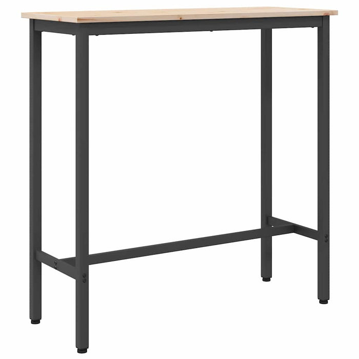 masă natural 100 x 40 x 101 cm Lemn ingineresc și oțel - WALTI WALTI