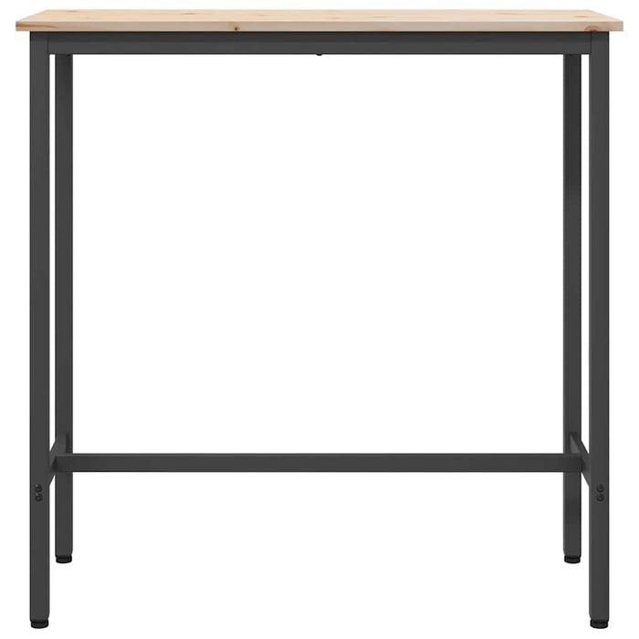 masă natural 100 x 40 x 101 cm Lemn ingineresc și oțel - WALTI WALTI