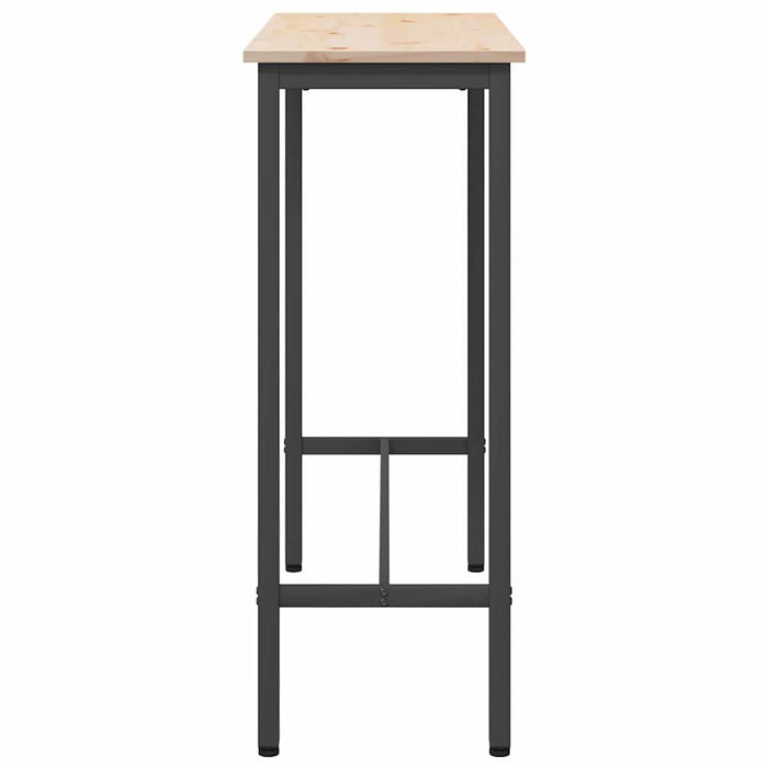 masă natural 100 x 40 x 101 cm Lemn ingineresc și oțel - WALTI WALTI