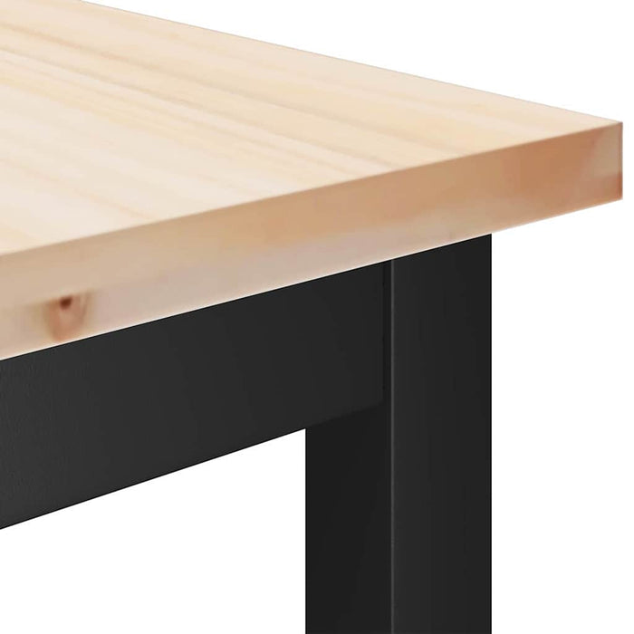Bancă de Dining natural 100 x 32,5 x 49 cm Lemn masiv de pin - WALTI WALTI
