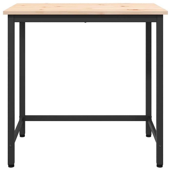 masă natural 80 x 50 x 77 cm Lemn ingineresc și oțel - WALTI WALTI