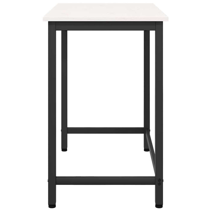 masă Alb 80 x 50 x 77 cm Lemn ingineresc și oțel - WALTI WALTI