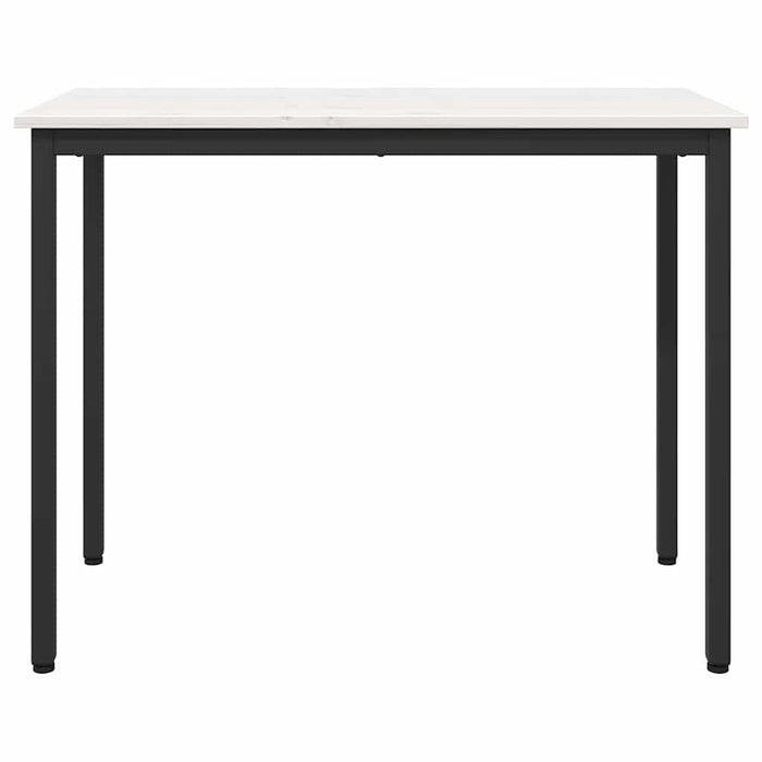 masă Alb 100 x 50 x 77 cm Lemn ingineresc și oțel - WALTI WALTI