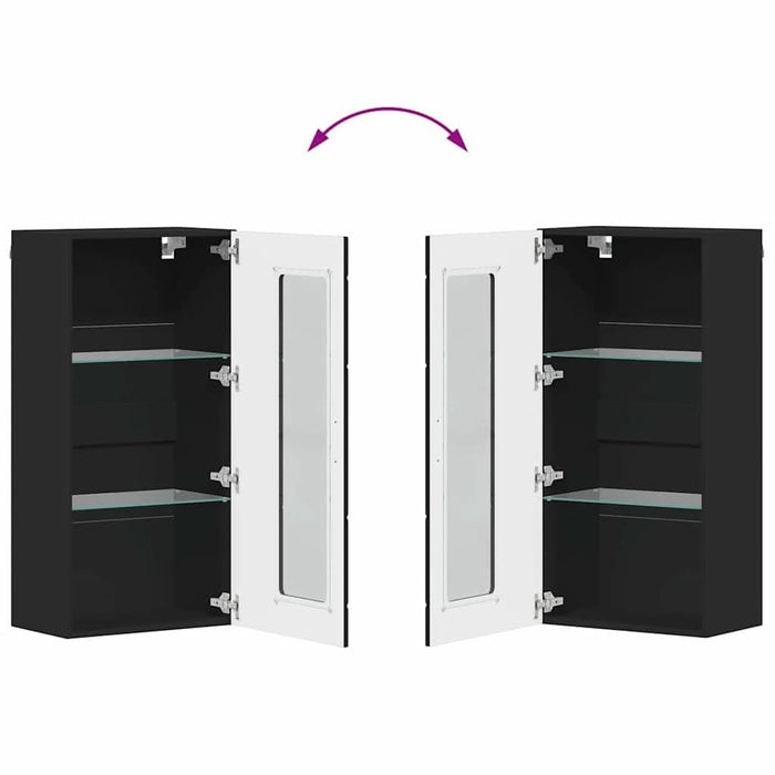 Dulap din Lemn Negru 50 x 29 x 100 cm Lemn compozit - WALTI WALTI