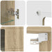 Dulap din Lemn Stejar Sonoma 50 x 29 x 100 cm Lemn compozit - WALTI WALTI