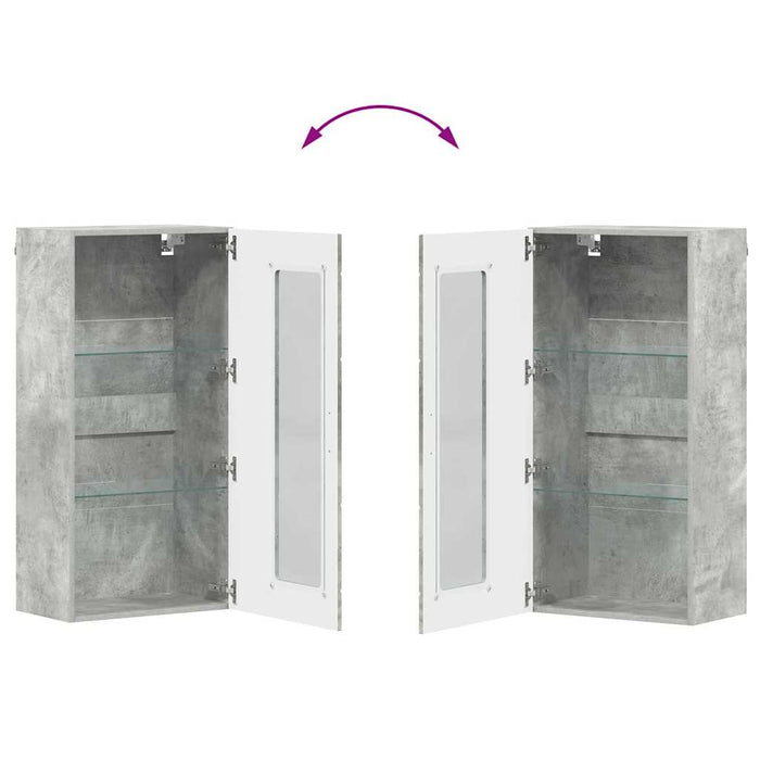 Dulap din Lemn Gri din beton 50 x 29 x 100 cm Lemn compozit - WALTI WALTI
